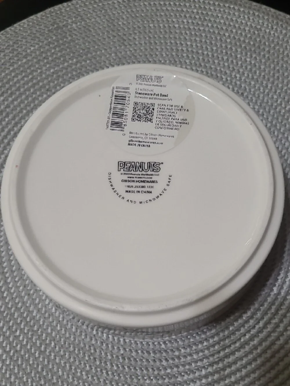 Peanuts Ceramic Pet Bowl